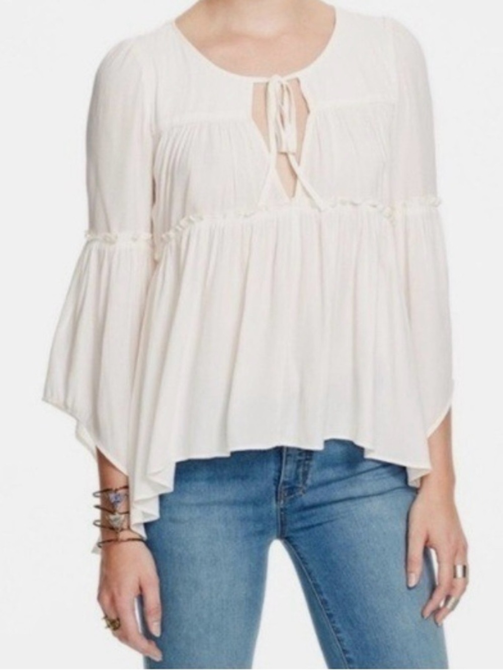 Free People A Few Of My Favorite Things Ruffle Top Size S